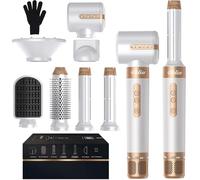 UKLISS Hairstyler Set 7 en 1, Brosse Chauffante Brushing avec Seche Cheveux Professionnel 10000 TR/MIM, Fer à Friser à Air, Brosses Rondes, Hair Styler Brosses à Air Chaud Brosse Soufflante