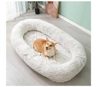UKLULUAMZ Lit géant pour animal de compagnie - Lit pour chien adulte - Lit de luxe imperméable et lavable - Café 165 cm