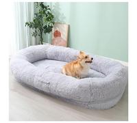 UKLULUAMZ Lit géant pour chien - Lit pour chien adulte - Lit de luxe imperméable et lavable (gris clair, 190 cm)