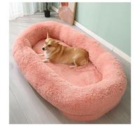 UKLULUAMZ Lit géant pour chien - Lit pour chien adulte - Lit de luxe imperméable et lavable - Rose 165 cm