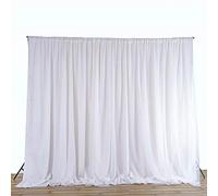 UKMASTER 3x3m Toile de Fond Mariage, Rideau Blanc Mariage En Soie de Glace, Fond Studio Photo Pour de Réception, Mariage, Anniversaire