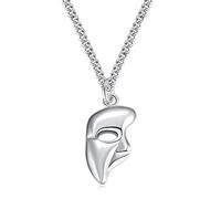 Ukodnus Collier avec pendentif masque fantôme de l'opéra Broadway Merchandising Théâtre Bijoux Cadeaux pour femmes adolescentes filles Métal sans pierre précieuse, Acier inoxydable, Pas de gemme