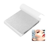 UKOFEW 100 Feuille D'argent,8x8.5cm Artisanat Feuille D'argent, Feuille Imitation pour la Création Artistique, Aménagements Intérieurs, Manucure, Création DIY (Argent)