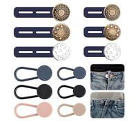 UKOFEW Lot de 12 Rallonges de Bouton de Pantalon,Boutons D'extension de Taille,Extension de Bouton pour Jeans Pantalons,Rallonge de Taille Réglable,pour Chemise, Pantalon, Pantalon de Maternité