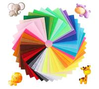 UKOFEW Lot de 40 feutres de 10 cm x 10 cm pour le bricolage, le bricolage, la couture, la décoration manuelle