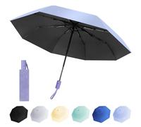 UKOFEW Parapluie Pliant Automatique, Parapluie Anti Vent, Ombrello con Protezione UV, Umbrella Portable, 8 Sections Parapluie Resistant pour Hommes, Femmes et Enfants(Violet)