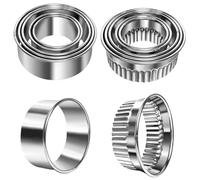 UKoosien Lot de 10 emporte-pièces ronds en acier inoxydable (4,5 à 8,2 cm) - Passe au lave-vaisselle - Accessoires de cuisson pour biscuits, gâteaux, raviolis et décoration