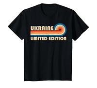 Ukraine Country Travel Vacation Souvenir T-Shirt, Enfant, Noir, 4 Ans