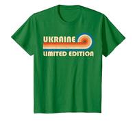 Ukraine Country Travel Vacation Souvenir T-Shirt, Enfant, Vert Kelly, 8 Ans