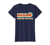 Ukraine Country Travel Vacation Souvenir T-Shirt, Femme, Bleu Marine, S