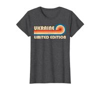 Ukraine Country Travel Vacation Souvenir T-Shirt, Femme, Chiné Foncé, L
