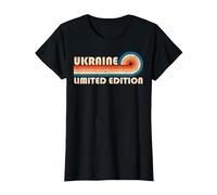 Ukraine Country Travel Vacation Souvenir T-Shirt, Femme, Noir, L
