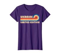 Ukraine Country Travel Vacation Souvenir T-Shirt, Femme, Violet, M