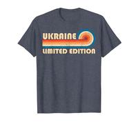 Ukraine Country Travel Vacation Souvenir T-Shirt, Homme, Bleu Chiné, S