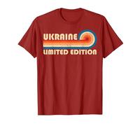 Ukraine Country Travel Vacation Souvenir T-Shirt, Homme, Canneberge, M