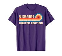 Ukraine Country Travel Vacation Souvenir T-Shirt, Homme, Violet, XL