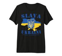 Ukraine Drapeau Shirt Slava Ukraini Tryzub Zelensky T-Shirt Haut de Gamme