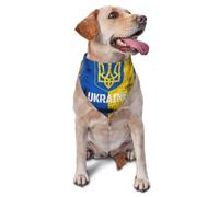 Ukraine Drapeau Ukrainien Serviettes Triangle pour Animaux Polyester Foulard pour Chien Ajustable Chiens Bandana Foulards Petite, Moyenne Et Grande Taille