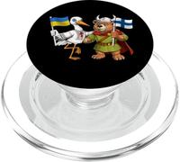 Ukraine Finlande Racines Drapeau Ukrainien Fier Finlandais PopSockets PopGrip pour MagSafe