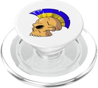 Ukraine Flag Color Mohawk Skull Supporter National Team PopSockets PopGrip pour MagSafe