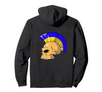 Ukraine Flag Color Mohawk Skull Supporter National Team Sweat à Capuche