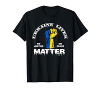 Ukraine Lives Matter Justice Peace Love Support Ukrainien T-Shirt