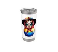 Ukraine Matrjoshka Avec Lunettes De Soleil Pour Les Gobelet isotherme en acier inoxydable double paroi