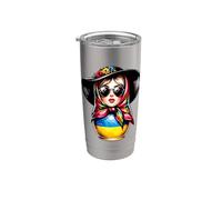 Ukraine Matrjoshka Avec Lunettes De Soleil Pour Les Gobelet isotherme en acier inoxydable double paroi