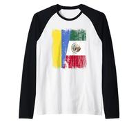 Ukraine Mexique Demi-Drapeau Ukrainien Patrimoine Mexicain Manche Raglan