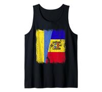 Ukraine Moldavie Demi-Drapeau Ukrainien Moldave Heritage Débardeur