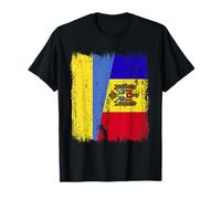 Ukraine Moldavie Demi-Drapeau Ukrainien Moldave Heritage T-Shirt