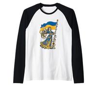 Ukraine Motherland Porte-Drapeau de la liberté Art Nouveau ukrainien Manche Raglan