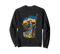 Ukraine Motherland Porte-Drapeau de la liberté Art Nouveau ukrainien Sweatshirt