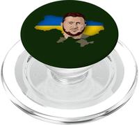 Ukraine Outline Wolodymyr Selensky Président PopSockets PopGrip pour MagSafe
