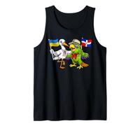 Ukraine République Dominicaine Racines Drapeau Ukrainien Débardeur