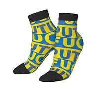 Ukraine Russie Conflit Drapeau I Stand With UkrainePutin Support Ukraine Crew Tube Chaussettes Nouveauté Sport Décontracté Fantaisie Graphique Athlétique Chaussettes De Course Pour Hommes Femmes