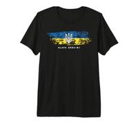 Ukraine Shirt Slava Ukraini Drapeau Tryzub Trident Zelensky T-Shirt Haut de Gamme