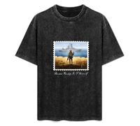 Ukraine Stamp Russian Warship Go F Yourself Island of Heroes Ukrainian Men's T-Shirt Unisex Black Cotton Print Tee Shirts XXL