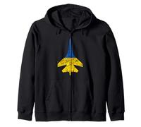 Ukraine Su-27 Flanker Jet Fighter Avion Drapeau Sweat à Capuche