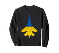 Ukraine Su-27 Flanker Jet Fighter Avion Drapeau Sweatshirt