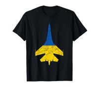 Ukraine Su-27 Flanker Jet Fighter Avion Drapeau T-Shirt