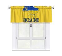 Ukraine Suppor Rideau de décoration d'intérieur élégant 137,2 x 45,7 cm Traitement de fenêtre pour cuisine salle de bain