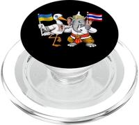 Ukraine Thaïlande Racines Drapeau Ukrainien Fier Thaïlandais PopSockets PopGrip pour MagSafe