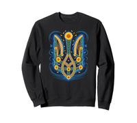 Ukraine Tryzub Tournesols et Trident de blé Bleu et Jaune Sweatshirt