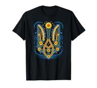 Ukraine Tryzub Tournesols et Trident de blé Bleu et Jaune T-Shirt
