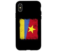 Ukraine Vietnam Demi Drapeau Ukrainien Vietnamien Histoire Coque pour iPhone X/XS