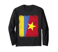 Ukraine Vietnam Demi Drapeau Ukrainien Vietnamien Histoire Manche Longue