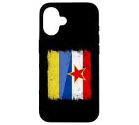 Ukraine Yougoslavie Demi-Drapeau Ukrainien Yougoslavie Patrimoine Coque pour iPhone 16