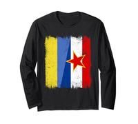 Ukraine Yougoslavie Demi-Drapeau Ukrainien Yougoslavie Patrimoine Manche Longue