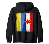 Ukraine Yougoslavie Demi-Drapeau Ukrainien Yougoslavie Patrimoine Sweat à Capuche